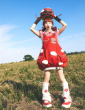 Flying Mushrooms- Sweet Casual Lolita JSK and Hat