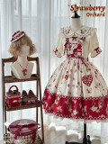 Strawberry Orchard- Sweet Lolita Salopettes