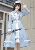 Starsea Fantasy- Military Ouji Lolita OP Dress, Cape, Blouse and Hat
