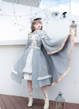 Starsea Fantasy- Military Ouji Lolita OP Dress, Cape, Blouse and Hat