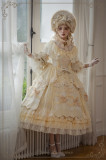HinanaQueena -Antique Bride- Gorgeous Elegant Tea Party Princess Wedding Lolita OP Dress and Bonnet