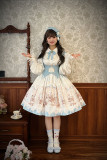 Alice Girl -Vintage Doll Family- Embroidery Classic Lolita Corset JSK