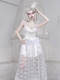 Sleeping Alice- Christmas Gothic Lolita Split Dress with PU Belt Accessory