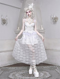Sleeping Alice- Christmas Gothic Lolita Split Dress with PU Belt Accessory