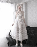 Sleeping Alice- Christmas Gothic Lolita Split Dress with PU Belt Accessory