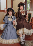 Beautiful Melody- Elegant Classic Lolita OP Dress, Cape and Hat