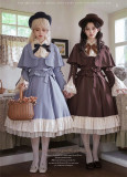 Beautiful Melody- Elegant Classic Lolita OP Dress, Cape and Hat