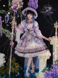 Bramble Rose -Sakura Song of Four Seasons- Gorgeous Tea Party Princess Classic Lolita OP Dress and Bonnet