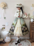 Bainiao -Terrace Garden- Elegant Classic Lolita Fishbone Skirt