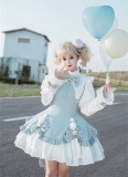 Magical Girl- Christmas Princess Casual Sweet Lolita OP Dress with Big Back Bow