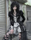 Liquid Invasion-  Alt Street Punk Halloween Fishing Net PU Short Coat