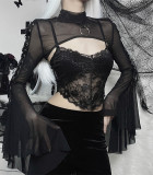 Blood X Fire- Gothic See Through Sexy Grenadine Flare Sleeve Lolita Bolero