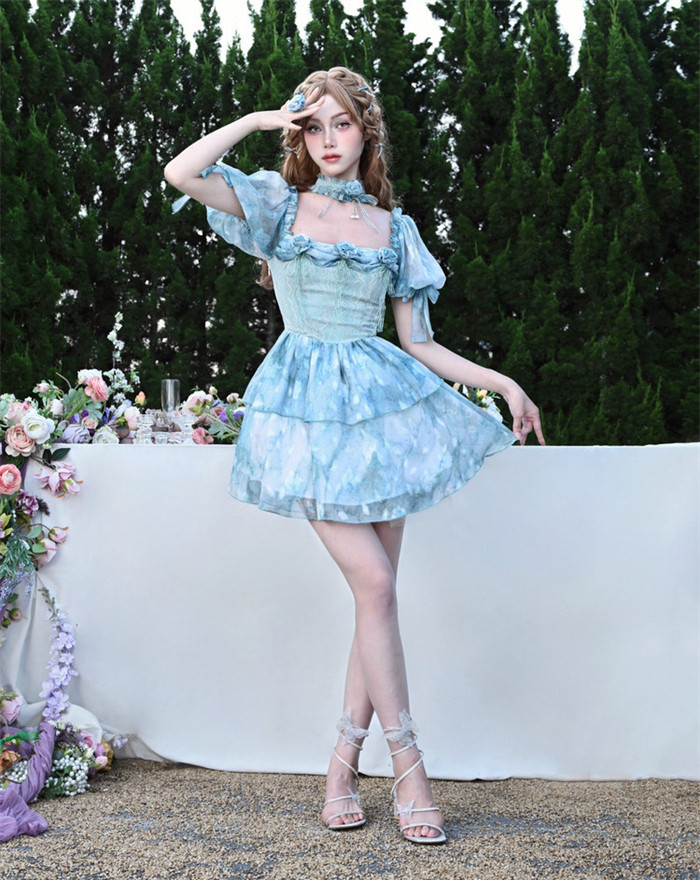 Puff Sleeve Cute Kawaii Dresses Kawaii Daisy Puff Sleeve Summer Dress S XL Pink S Puff Sleeve Cute Kawaii Dresses Kawaii Daisy Puff Sleeve Summer Dress S XL Pink S