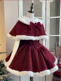 Tantuan -Merry Christmas- Sweet Casual Lolita JSK, Blouse, Cape and Headbow