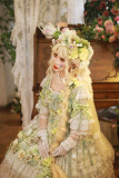 Yiyewuyu -Dream of Dual Blossoms- Gorgeous Tea Party Princess Wedding Rococo Lolita OP Dress