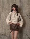 Journey Into Exile- Stand Collar Punk Lolita Blouse