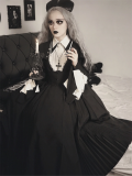 Cross Praise- Nun Gothic Lolita Blouse, Corset Salopettes, and Cape