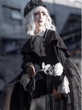 Cross Praise- Nun Gothic Lolita Blouse, Corset Salopettes, and Cape