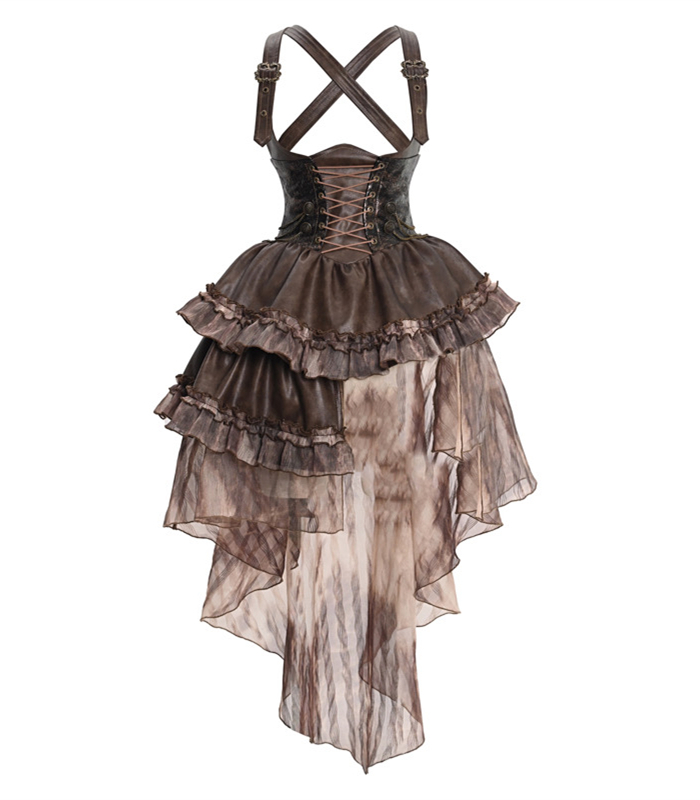 US$ 35.99 - Journey Into Exile- PU Punk Lolita Corset