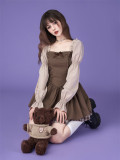 Cute Kawaii Harajuku Y2K Sweet Puff Sleeves Dress