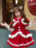 Dear Dolls -A Small Wish- Christmas Princess Sweet Lolita JSK, Cape and Accessories