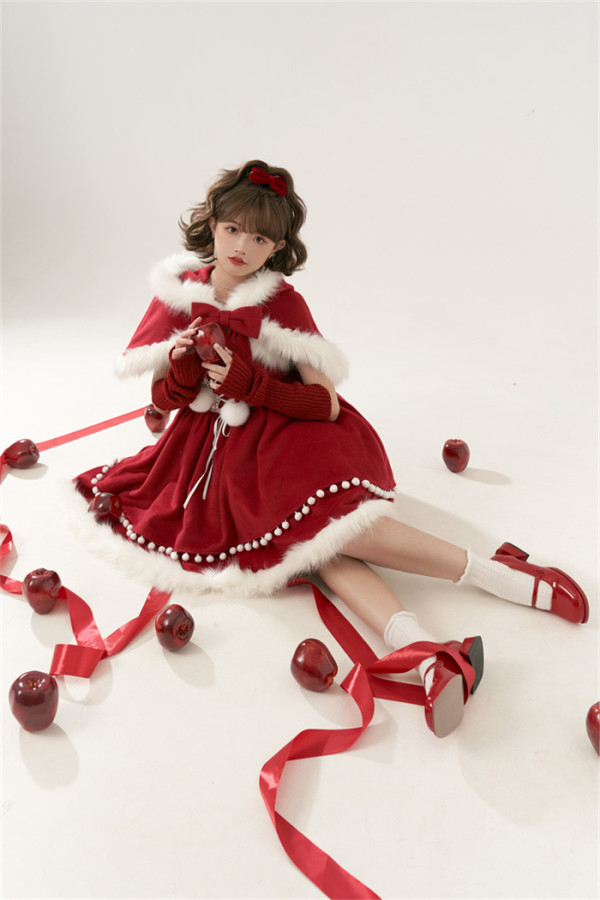 Dear Dolls -Little Bells- Christmas Sweet Lolita JSK and Cape