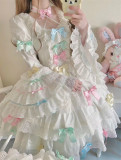 MoonlightGirl- Lilian's Doll- Vintage Classic Lolita OP Dress Full Set and Bonnet