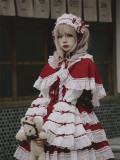 MoonlightGirl- Lilian's Doll- Vintage Classic Lolita OP Dress Full Set and Bonnet