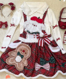 Chaihuhu -Christmas Puppy- Christmas Sweet Lolita JSK, Blouse and Bag Set