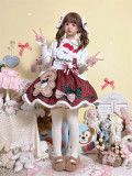 Chaihuhu -Christmas Puppy- Christmas Sweet Lolita JSK, Blouse and Bag Set