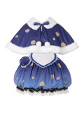 Withpuji -Blue Umbrella- Sweet Lolita Suspender Skirt Set
