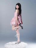 Sweet Kawaii Cute Pink Slip Dress with Back Bow