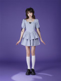 Cute Kawaii Sweet Y2K Princess Puff Sleeves Halter Dress