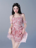Sweet Kawaii Cute Pink Slip Dress with Back Bow