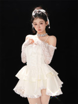 Sweet Kawaii Cute Sexy Off Shoulder Layered Dress