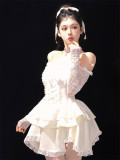 Sweet Kawaii Cute Sexy Off Shoulder Layered Dress