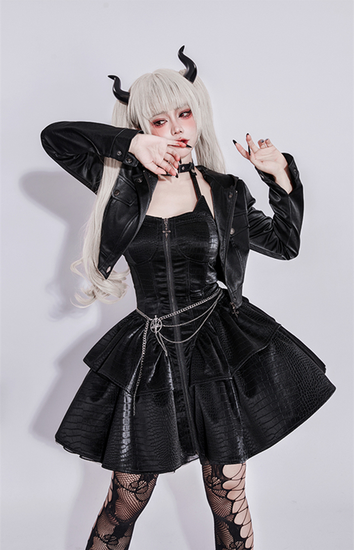US$ 39.99 - Crocodile Kitty -Sweet Gothic Lolita JSK and Short