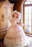 HinanaQueena -New Hope- Gorgeous Tea Party Princess Wedding Rococo Lolita OP Dress and Accessories