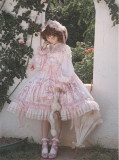 Territory of Sunset- Gorgeous Embroidery Tea Party Princess Wedding Classic Lolita OP Dress Full Set