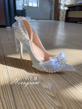 Hexagram -Tea Party Wedding Pointed Toe Glitter Hight Heel Lolita Shoes
