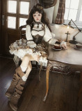Yingji-Time Sand Rear- Casual  Sweet Punk Lolita OP Dress Set and Accessories