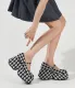 Tellaro- Square Toe Super High Heels Mary Jane Plaid Canvas Lolita Platform shoes