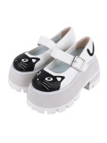 Angelic Imprint - High Chunky Heel Cat Round Toe Buckle Ankle Short  Platform Lolita Princess Shoes