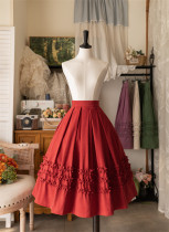 Forest Wardrobe -Forest Basket- Elegant Vintage Ruffled Classic Lolita Skirt