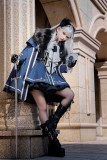 YourHighness -The Oath of the Brave- Military Ouji  Lolita Dress Jacket, Long Cape with Fur Collar, Blouse and Neck Tie