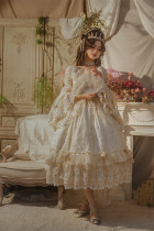Miss Point -Morning Hymn- Gorgeous Tea Party Princess Rococo Lolita OP Dress Full Set