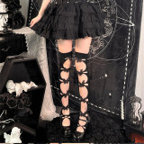 Qilegesan- Sweet Pearl Butterfly Hollow Out Lolita Tights