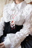 Barbara Manor Night- Lace Cotton Gothic Lolita Blouse