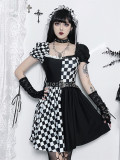 Alt Street Gothic High Waist A Shaped Plaid Dress