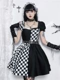 Alt Street Gothic High Waist A Shaped Plaid Dress